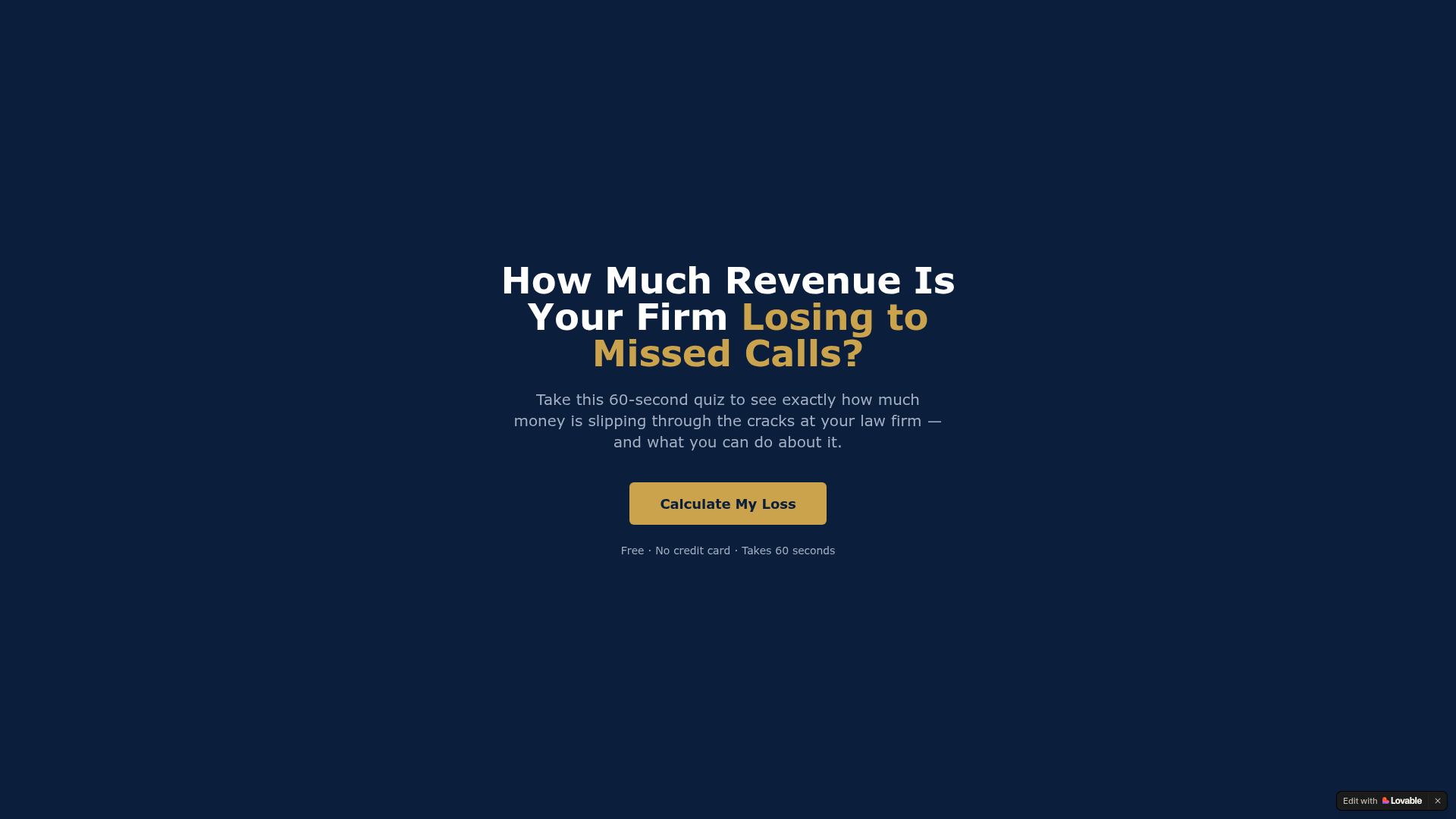 Missed Case Calculator screenshot