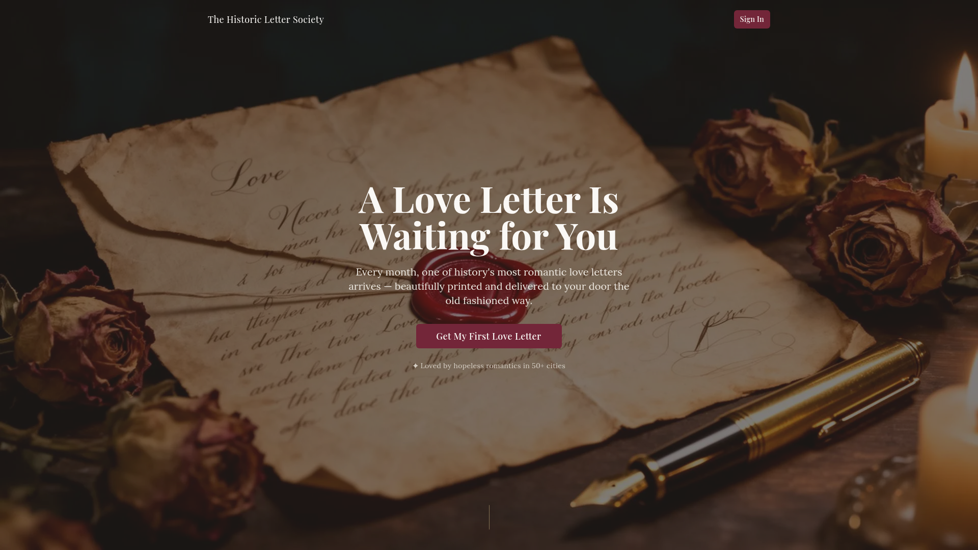 Historic Letter Society screenshot